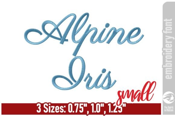 Alpine Iris Script Embroidery Font - S Review