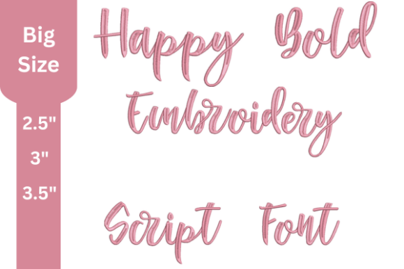 Happy Bold Embroidery Script Font