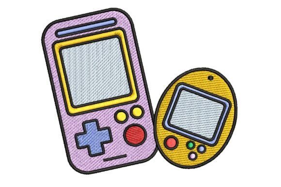 Retro Gamer Embroidery Design